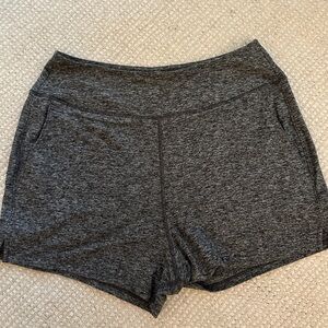 Outdoor Voices Heathered Gray Athletic Shorts